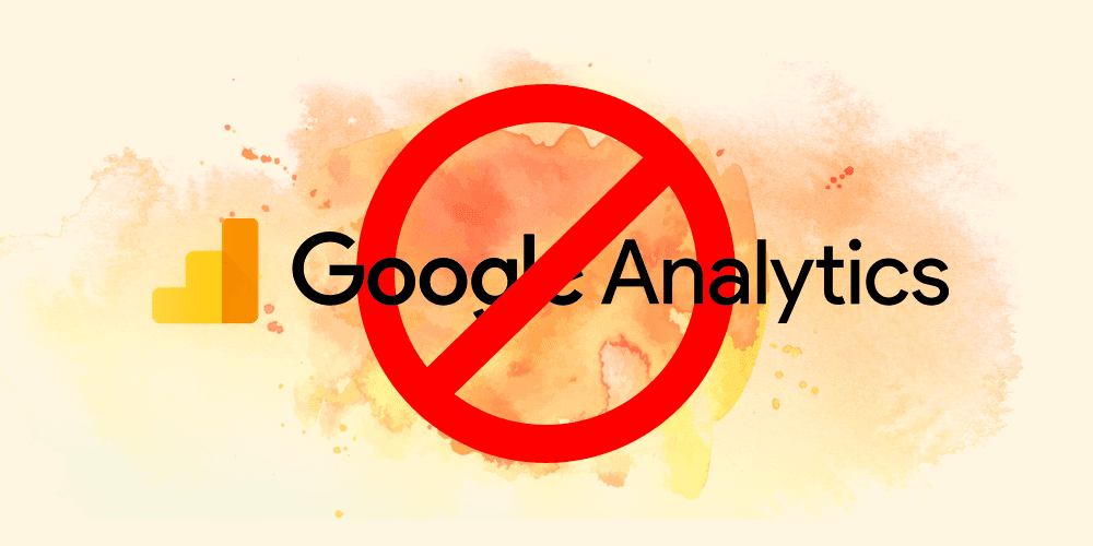 google analytics logo crossed out