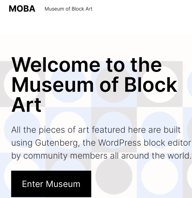 screenshot of the museum of block art