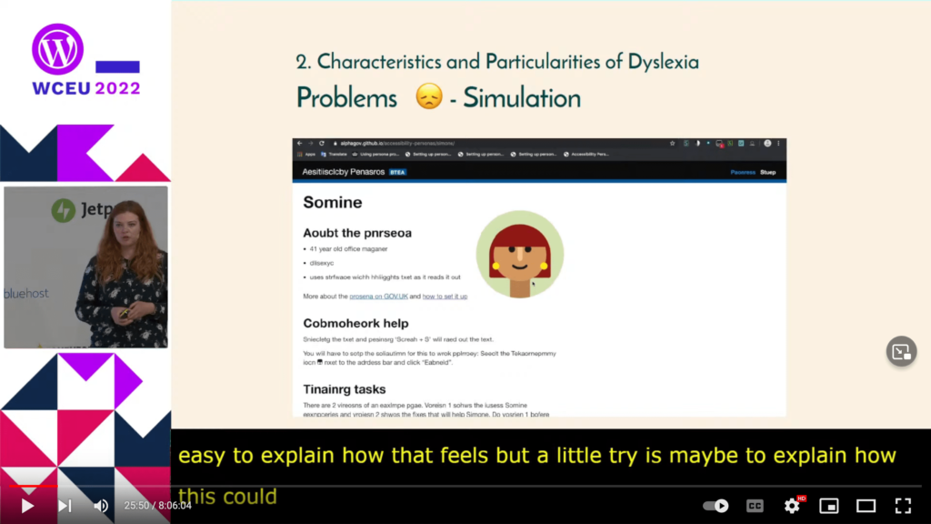 Characteristics and Particularities of Dyslexia Problems -Simulation