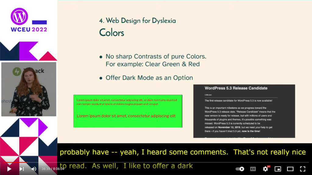 Web Design for Dyslexia Colors