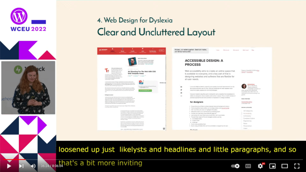 Web Design for Dyslexia Clear and Uncluttered Layout