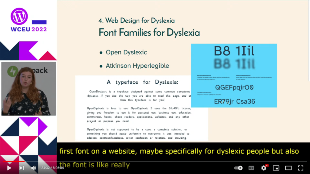 Web Design for Dyslexia, Font Families for Dyslexia, Open Dslexic, Atkison Hyperlegible 