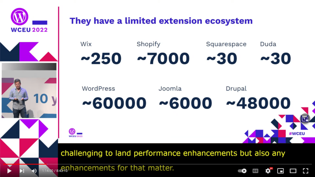 They have a limited extension ecosystem