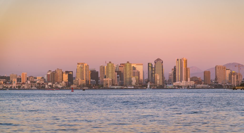 San Diego Sunset and skyline
