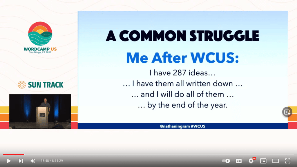 A Common Struggle
Me After WCUS
I have 287 ideas...
...I have them all written down...
...and I will do all of them...
...by the end of the year.