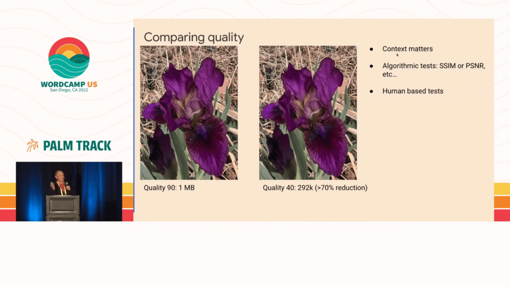 Comparing image quality