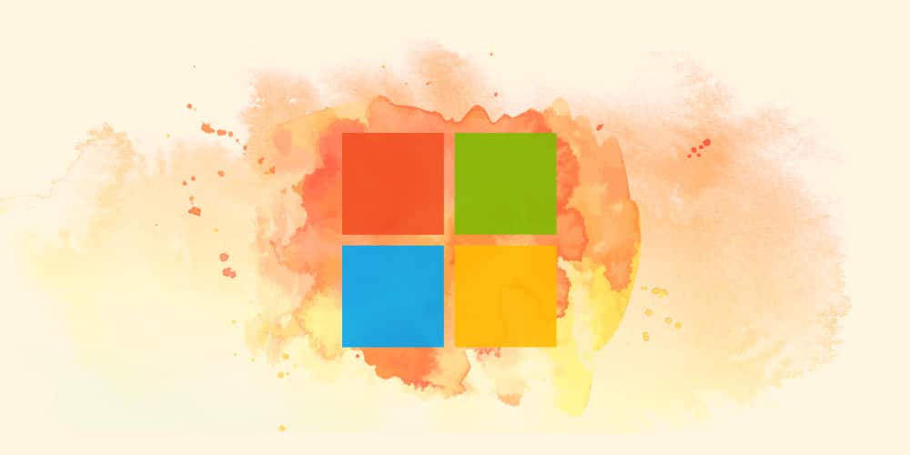 The Microsoft logo over the MasterWP background